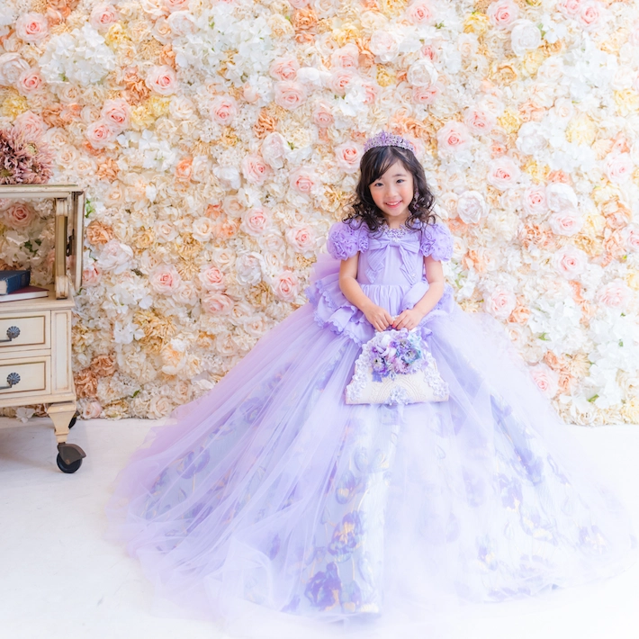 ANNA SUI mini＞アナ スイ・ミニ オリジナルドレス Violet Fleur 