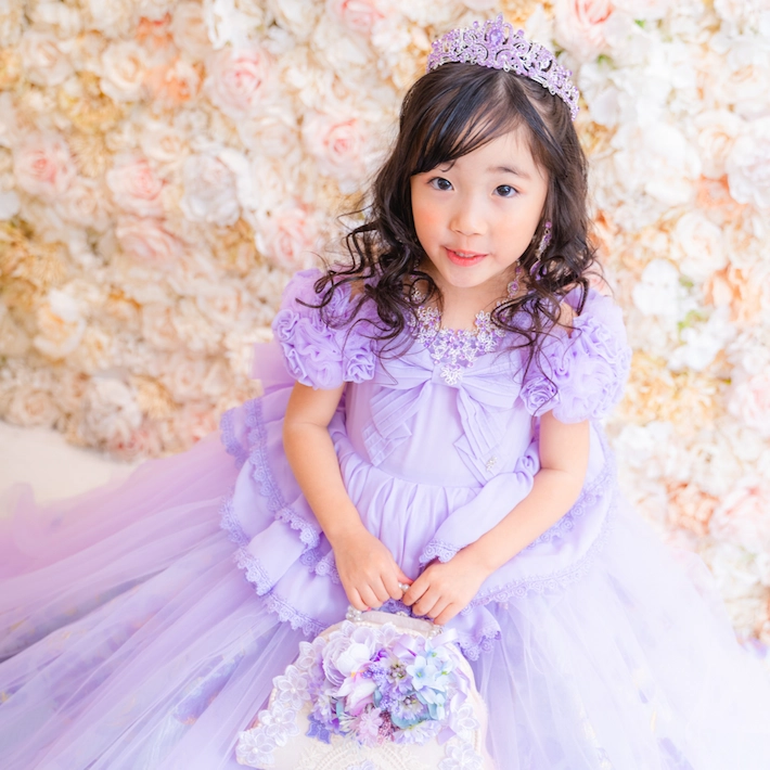 ANNA SUI mini＞アナ スイ・ミニ オリジナルドレス Violet Fleur 