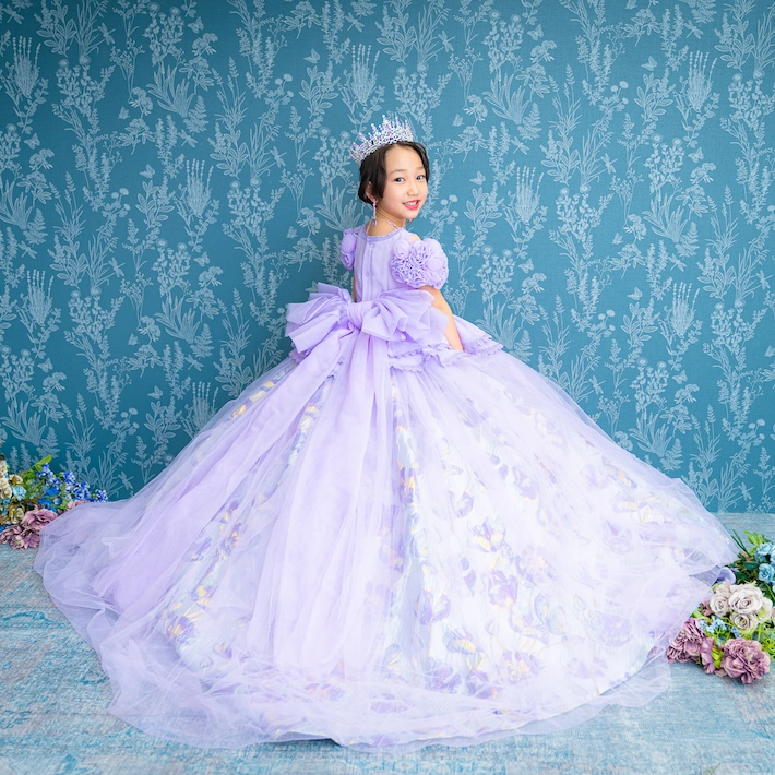 ANNA SUI mini＞アナ スイ・ミニ オリジナルドレス Violet Fleur 